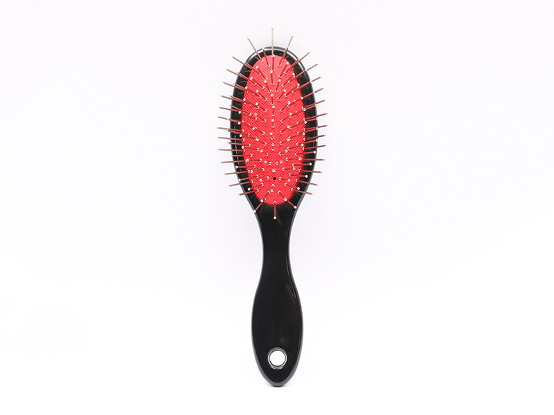 Plastic haarborstel voor massage met peddelkop
