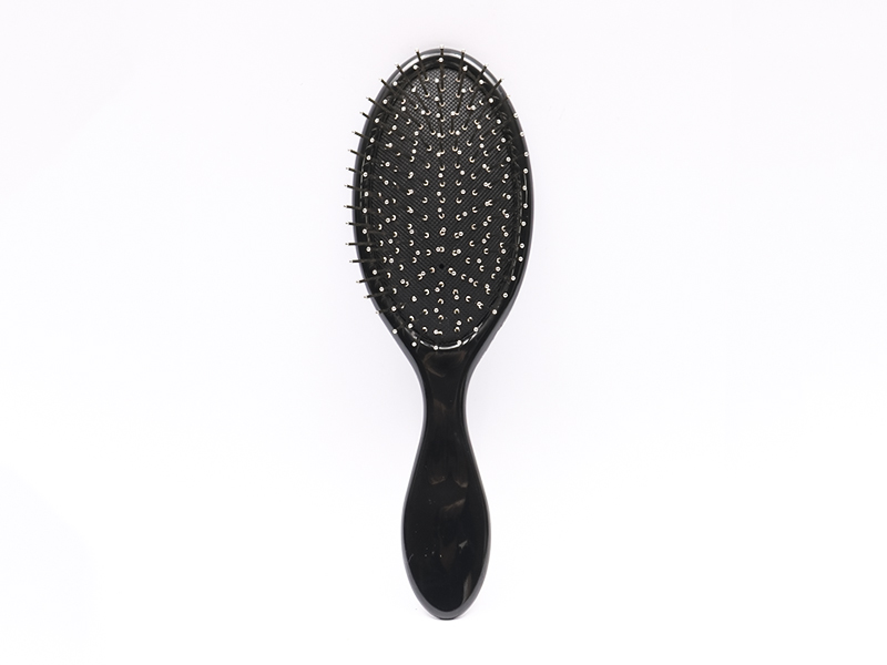 Plastic haarborstel voor massage met peddelkop