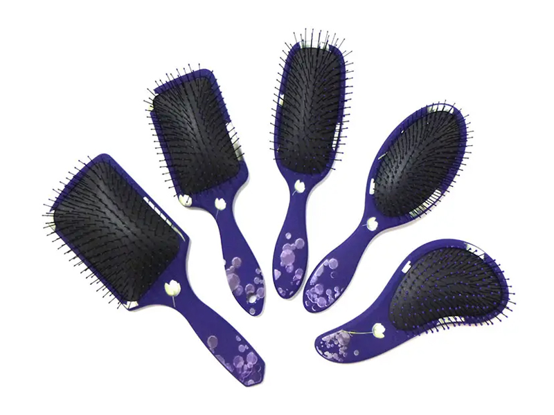 Plastic ontwarrende haarextensiesborstel