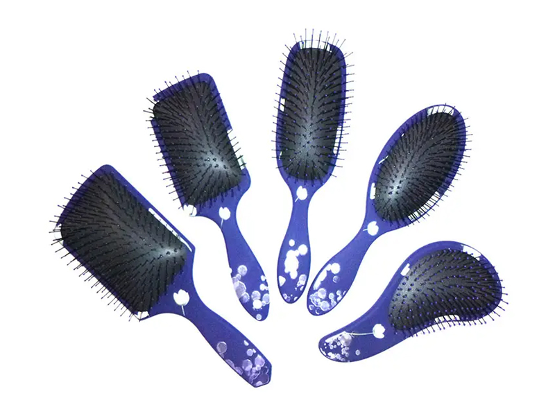 Plastic ontwarrende haarextensiesborstel