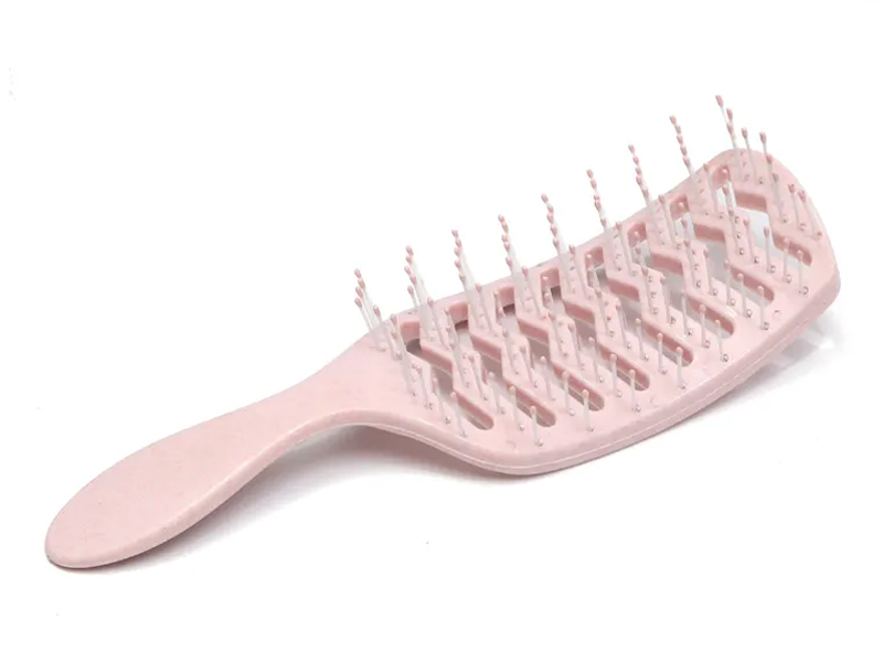 Roze plastic draagbare ABS milieuvriendelijke waterdichte ontwarrende haarborstel