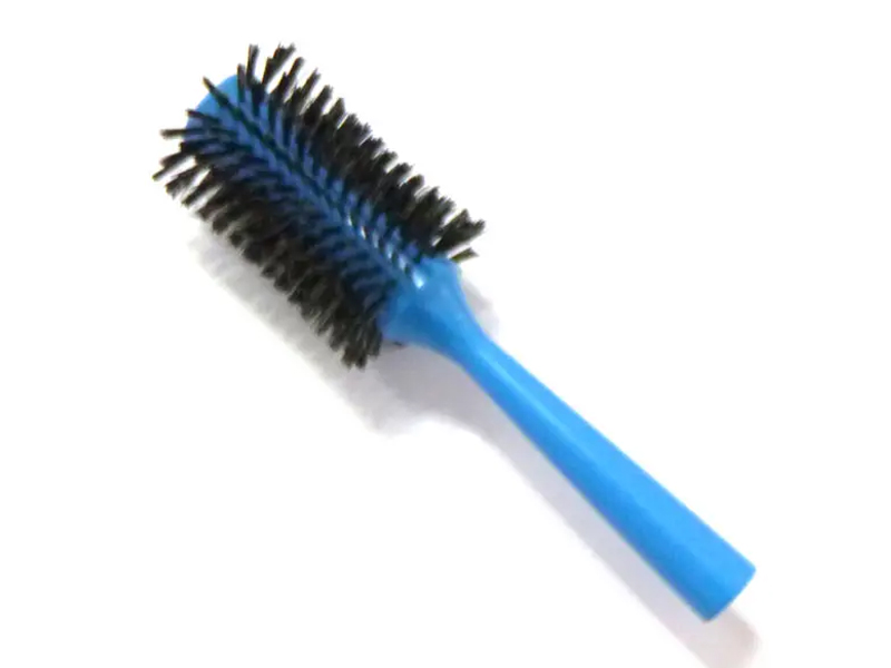 Ronde kleurrijke nylon en varkenshaar haarstyling haarborstel
