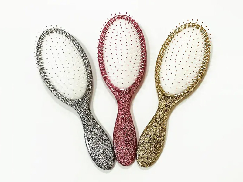 Glitter ontwarrende kussen haarborstel