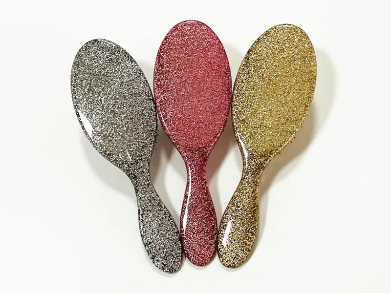Glitter ontwarrende kussen haarborstel
