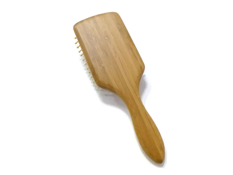 Haarborstel van bamboe peddelkussen